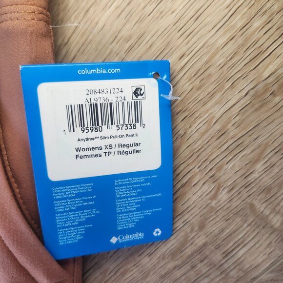 Columbia Slim Pull-On Outdoor Pants – New With Tags – XS - Picture 2 of 4